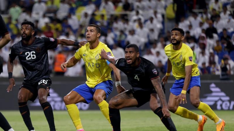 شارك رونالدو في الشوط الثاني من مباراة النصر