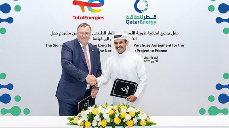 وقعت شركتان تابعتان لكل من "قطر للطاقة" و "توتال إنرجيز" اتفاقيتين طويلتي الأمد لتوريد الغاز من قطر إلى فرنسا- إكس.