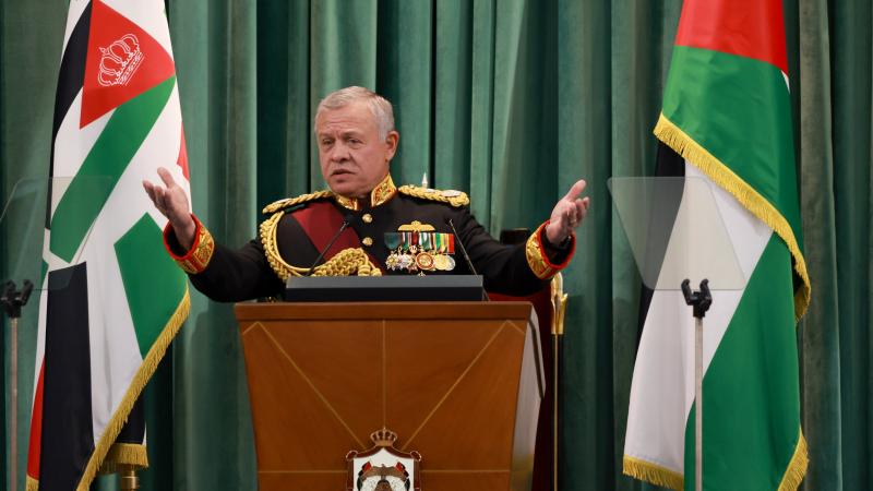 الملك عبدلله الثاني يفتتح الدور العادي الأخير للبرلمان في خطاب يتطرق فيه إلى الأوضاع في فلسطين - غيتي