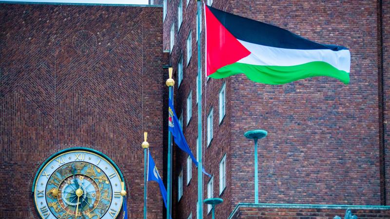 العلم الفلسطيني في أوسلو