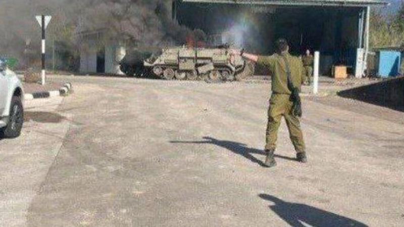 استهدف حزب الله آلية عسكرية لجيش الاحتلال بقاعدة بيت هيلل بالصواريخ- اكس