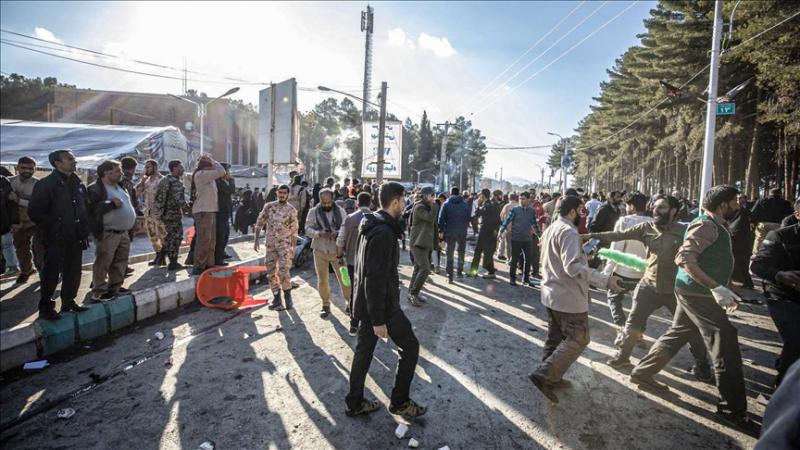 وقع انفجارات في محافظة كرمان بجنوب إيران وأسفرا عن مقتل أكثر من مئة شخص- الأناضول